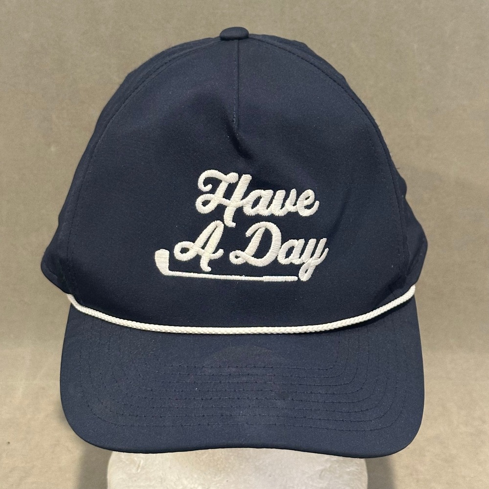 Imperial Have A‎ Day Golf Rope Hat Navy Blue Snapback Cap 5054 LB1828 Mens OSFM